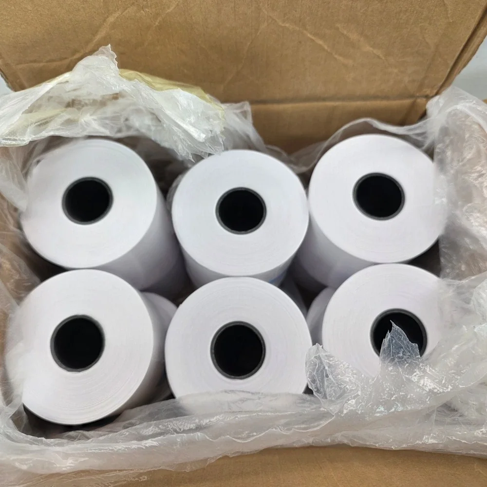 12 Rolls Moqra Paper Sticky Linerless Thermal Labels 1